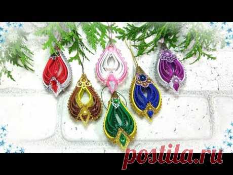 Ёлочные игрушки своими рукам из фоамирана / diy christmas ornaments glitter foam