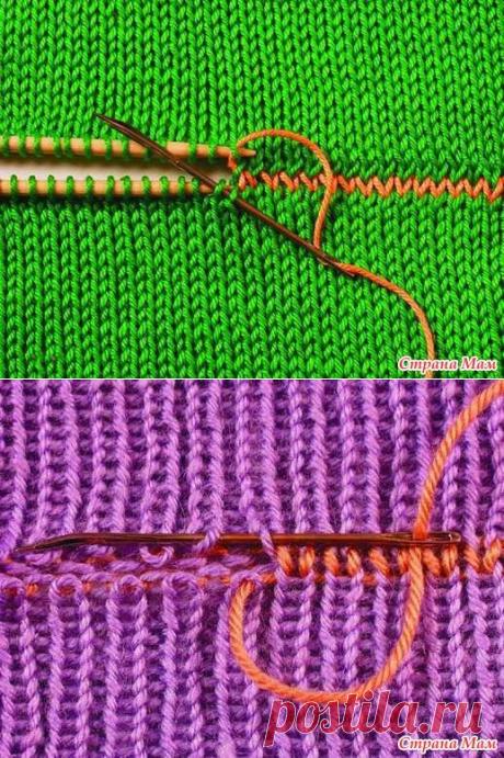 Выполнение швов и обработка края в вязании спицами. Очень хорошие Уроки и пояснения