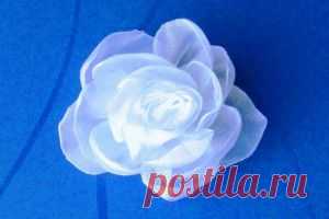 Роза из органзы
