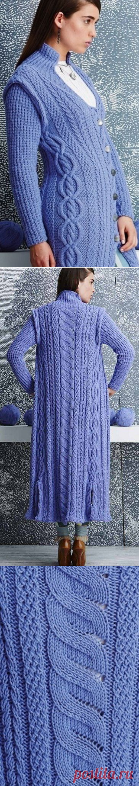 Изумительно красивое пальто на спицах — Сделай сам, идеи для творчества - DIY Ideas