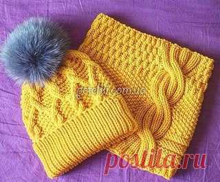 Шапочка и снуд в одном стиле. Схемы - http://petelki.com.ua/2013-shapochka-i-snud-v-odnom-s..