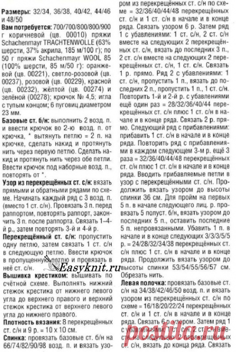 Жакет с розами крючком. | EasyKnit.ru