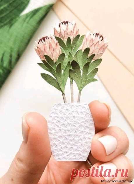Цветы из бумаги: миниатюрный бумажный гербарий — DIYIdeas