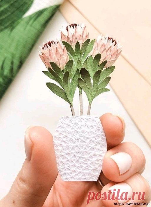 Цветы из бумаги: миниатюрный бумажный гербарий — DIYIdeas