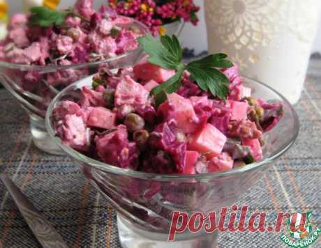 Салат со свеклой, мясом и сыром – кулинарный рецепт
