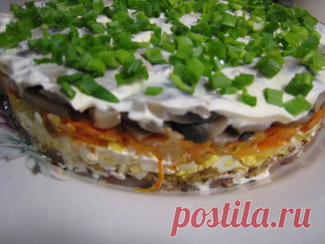 Селёдка и грибы - что может быть лучше? Отличный рецепт вкусного салата от подписчицы канала пошагово с фото. | STASNET | Яндекс Дзен