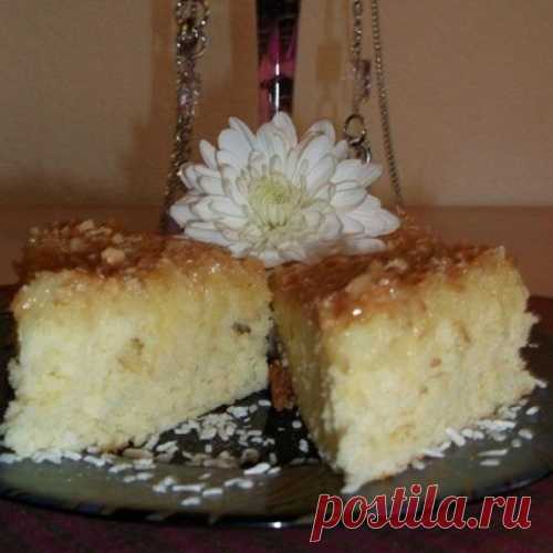 Теплый апельсиново-кокосовый пирог