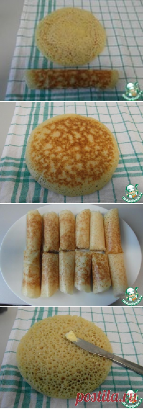 Марокканские односторонние блины с крупными дырочками!