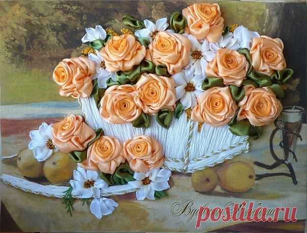 Вышивка лентами