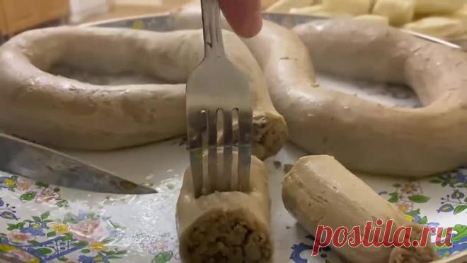 Домашняя колбаса из печени_ самая вкусная колбаса_ пальчики оближешь