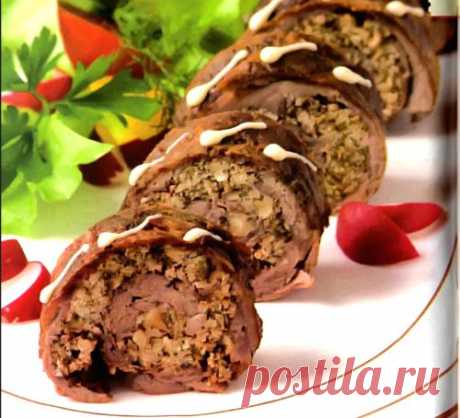 Как приготовить рулет из баранины и курицы