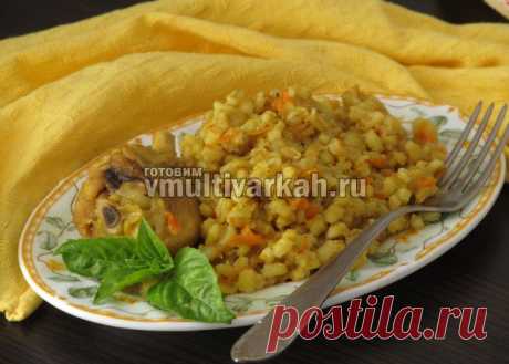 Перловка с курицей в мультиварке: пошаговый рецепт с фото | Готовим в мультиварках