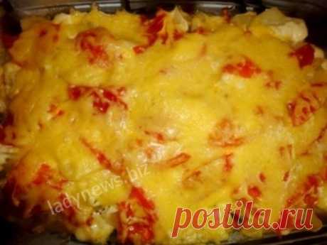 Запеченный картофель с мясом, помидорами и сыром - вкусный рецепт
