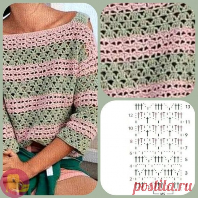 Узор для кофточки крючком