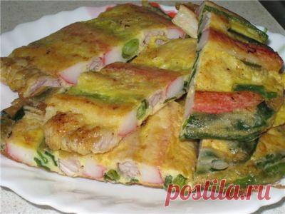 Закуска из мяса и крабовых палочек на шпажках : Закуски и бутерброды