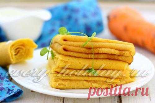 Морковные блины, рецепт с фото