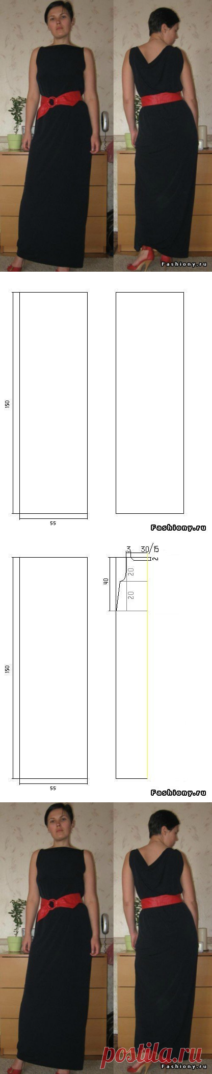 Шьем еще один вариант платья-трансформер.