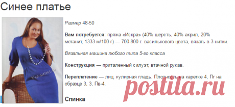 Синее платье - Платья на машине