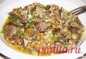 Куриная печень с грибами по-питерски | Фоторецепт с подробным описанием от Харч.ру