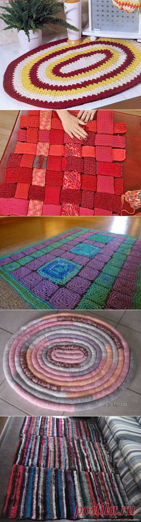 Как из старых вещей можно сделать коврик?