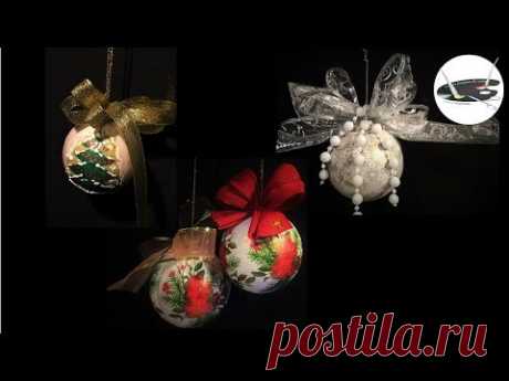 3 pomysły na bombki decoupage DiY - Pomysły plastyczne dla każdego
