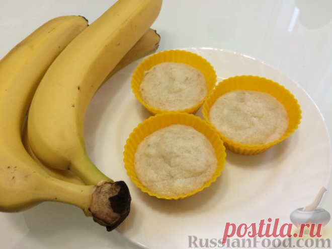 Рецепт: Творожная запеканка с бананом (для самых маленьких) на RussianFood.com