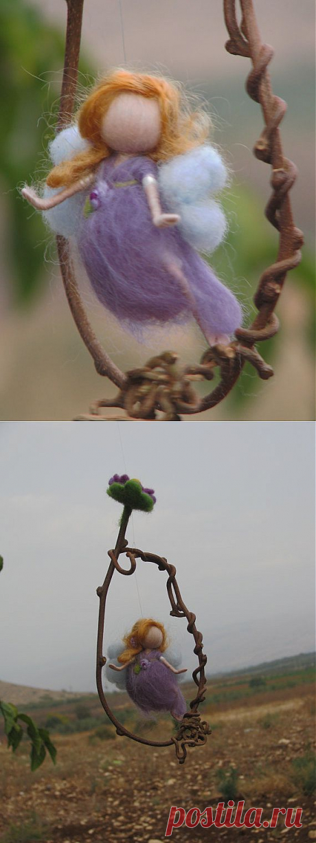 Waldorf inspired needle felted nursery mobile by Made4uByMagic