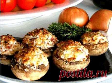 Готовим с удовольствием: Шампиньоны фаршированные беконом и сыром
