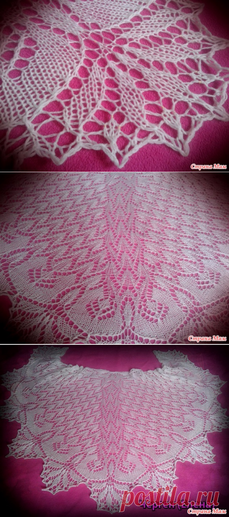 Нежная шаль "Золотая Орхидея" - Вязание - Страна Мам