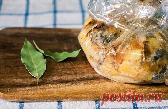 Запеченная картошечка с грибами и сметаной