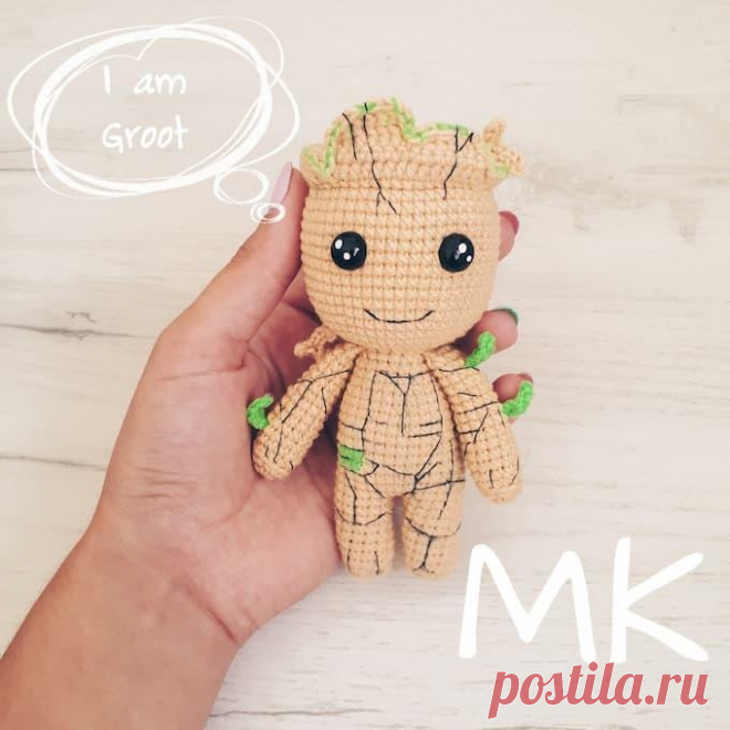 Малыш Грут крючком. Амигуруми схемы и описания. Автор: @juliiapyha | IRINELY.ART
