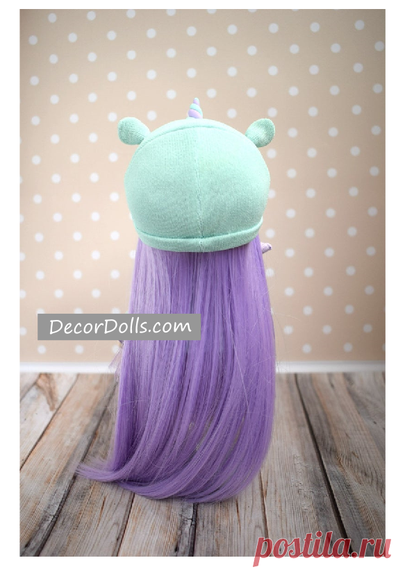 Unicorn Doll Handmade, Nursery Decor Doll, Baby Purple Doll, Tilda Fab – Decor Dolls