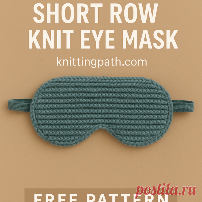 Short Row Knit Eye Mask