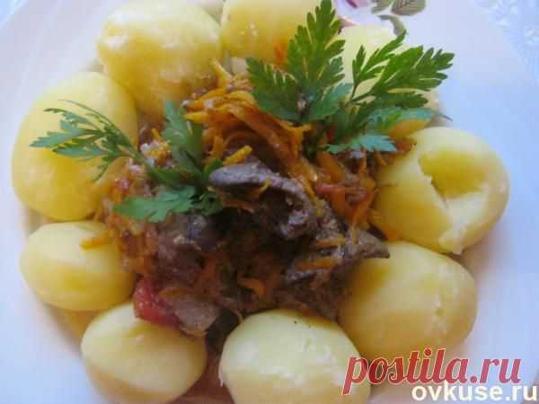Печень куриная тушеная - Простые рецепты Овкусе.ру