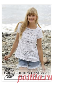Схема вязания Топ: Эрика DROPS 169-19 Erica Top