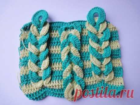 Узор с косами Pattern with braids Crochet