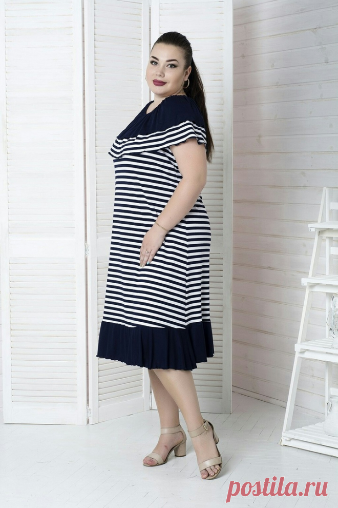 butik_miloraЛетнее платье большого размера «Марсель- полоска» 
Размеры: с 48 по 82! 
Ткань: вискоза полоска,отделка вискоза полоска.

48-50,52-54,56-58 – 3290 рублей
Показать полностью…