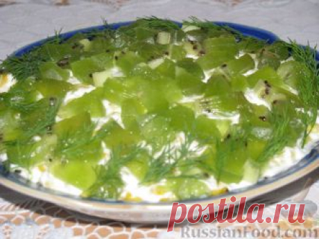 Рецепт: Салат крабовый с киви на RussianFood.com