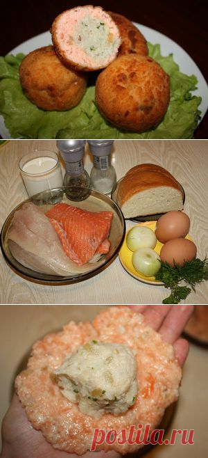 КОТЛЕТЫ ИЗ КРАСНОЙ И БЕЛОЙ РЫБЫ.