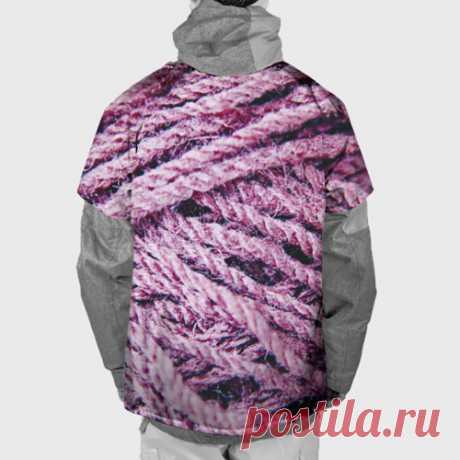 Накидка на куртку 3D Сиреневые нити - купить по цене 1330 руб в интернет-магазине Всемайки, арт 3652661