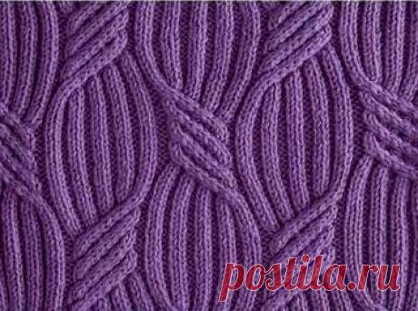 Узор спицами.