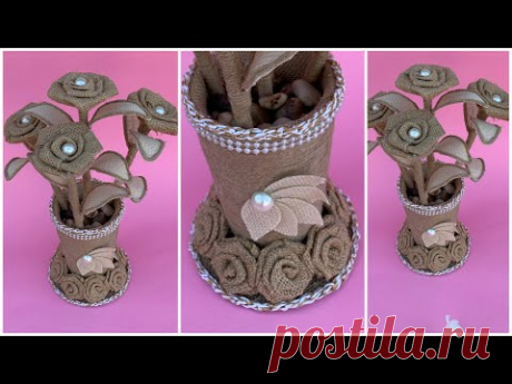 DIY Jute RopeFlower Vase/Diy Jute Vase/ Diy Flower Vase/Jute Home Decor