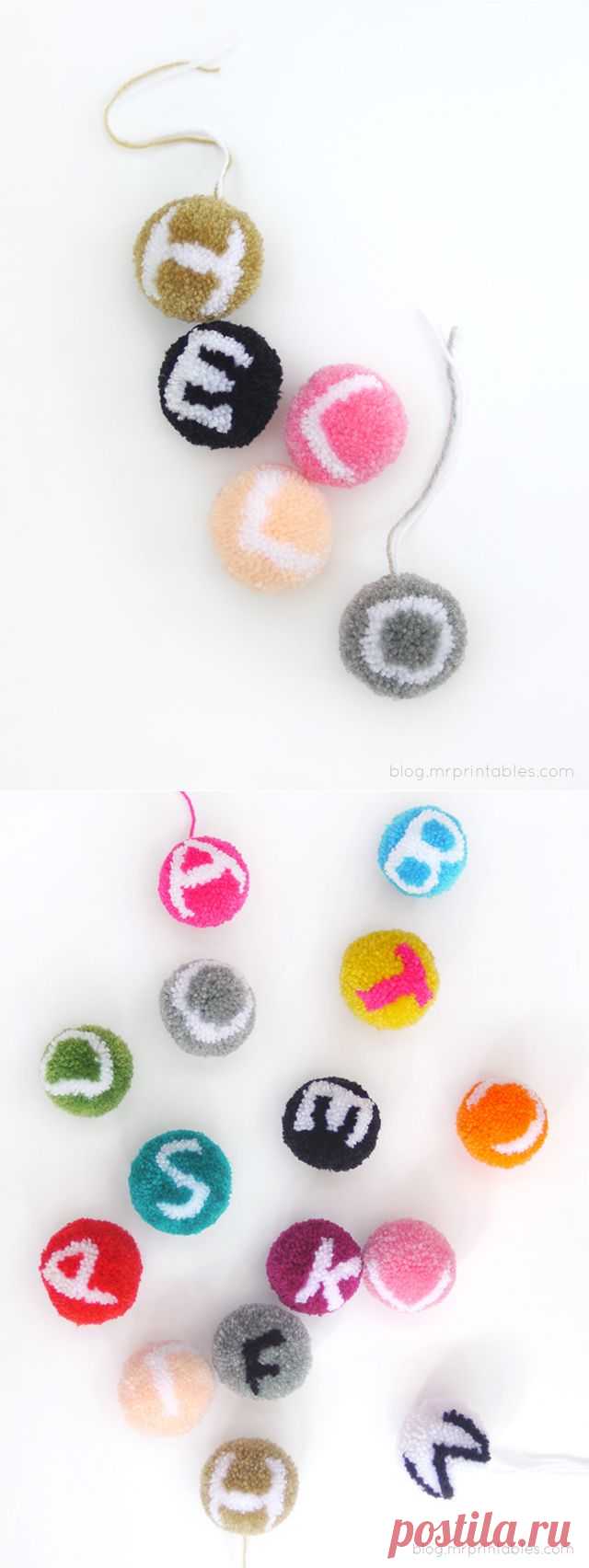 Alphabet Pompoms Tutorial - Mr Printables Blog
