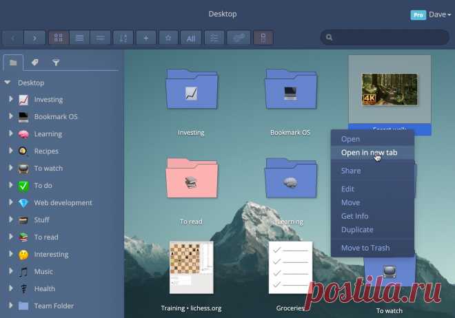 Desktop | Bookmark OS
