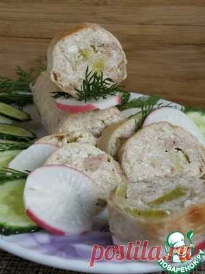 Куриный рулет с луком-пореем - кулинарный рецепт