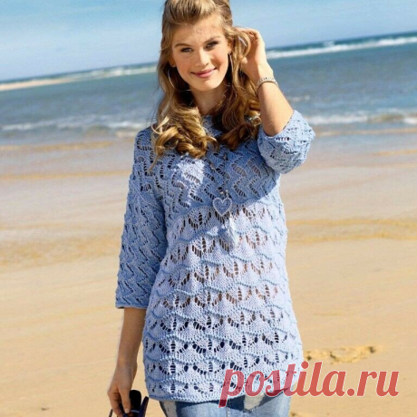 Ажурная туника с сочетанием узоров