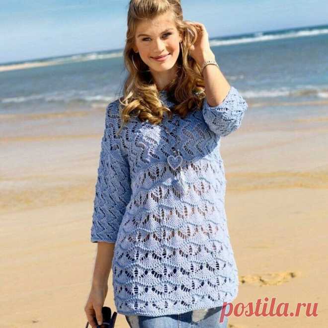 Ажурная туника с сочетанием узоров