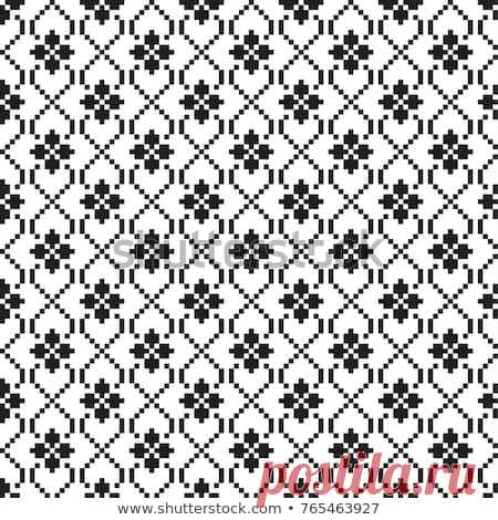 Geometric Black White Pattern Vector de stock (libre de regalías)765463927; Shutterstock