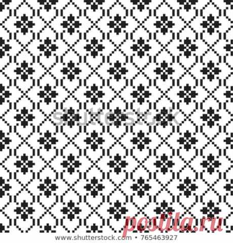 Geometric Black White Pattern Vector de stock (libre de regalías)765463927; Shutterstock