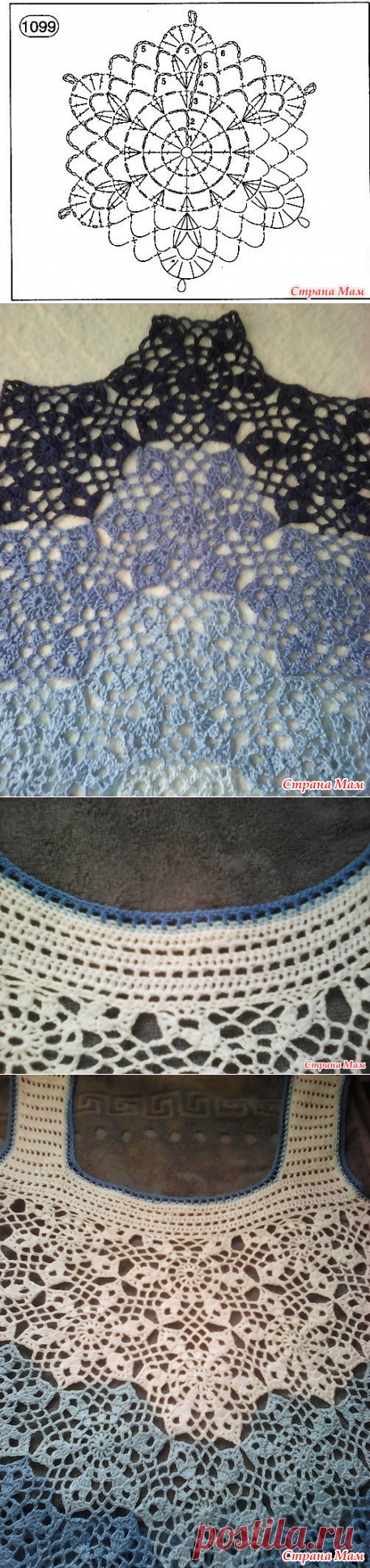 .. Маечка-разлетаечка свободного стиля. - Все в ажуре... (вязание крючком) - Страна Мам